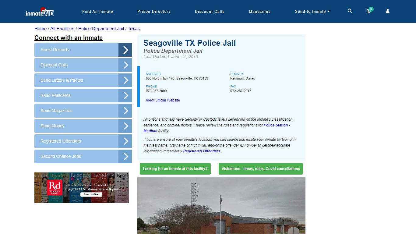 Seagoville TX Police Jail & Inmate Search - Seagoville, TX